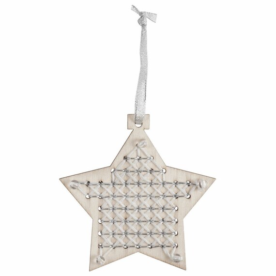 Trimits Wooden Star Cross Stitch Kit