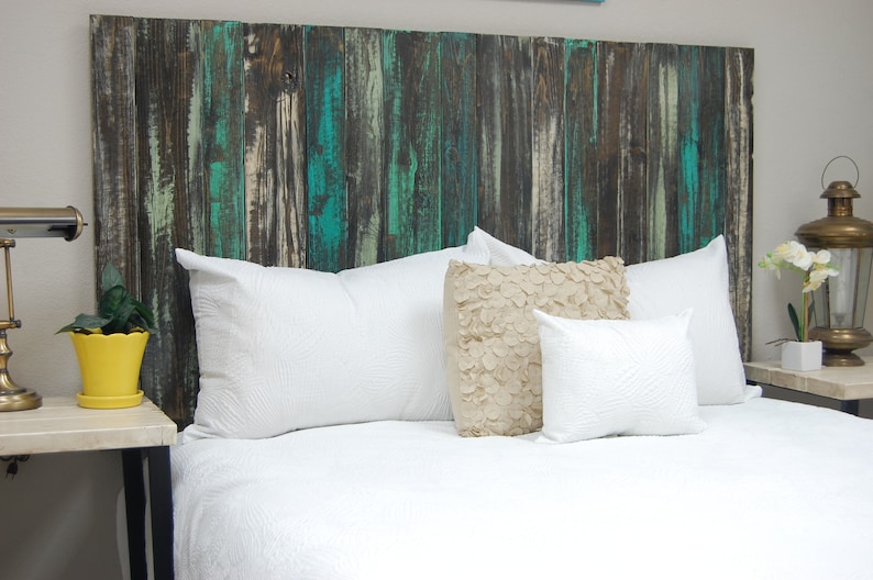 Farmhouse Mix Headboard Mounts on Wall. Hanger Style Handcrafted
