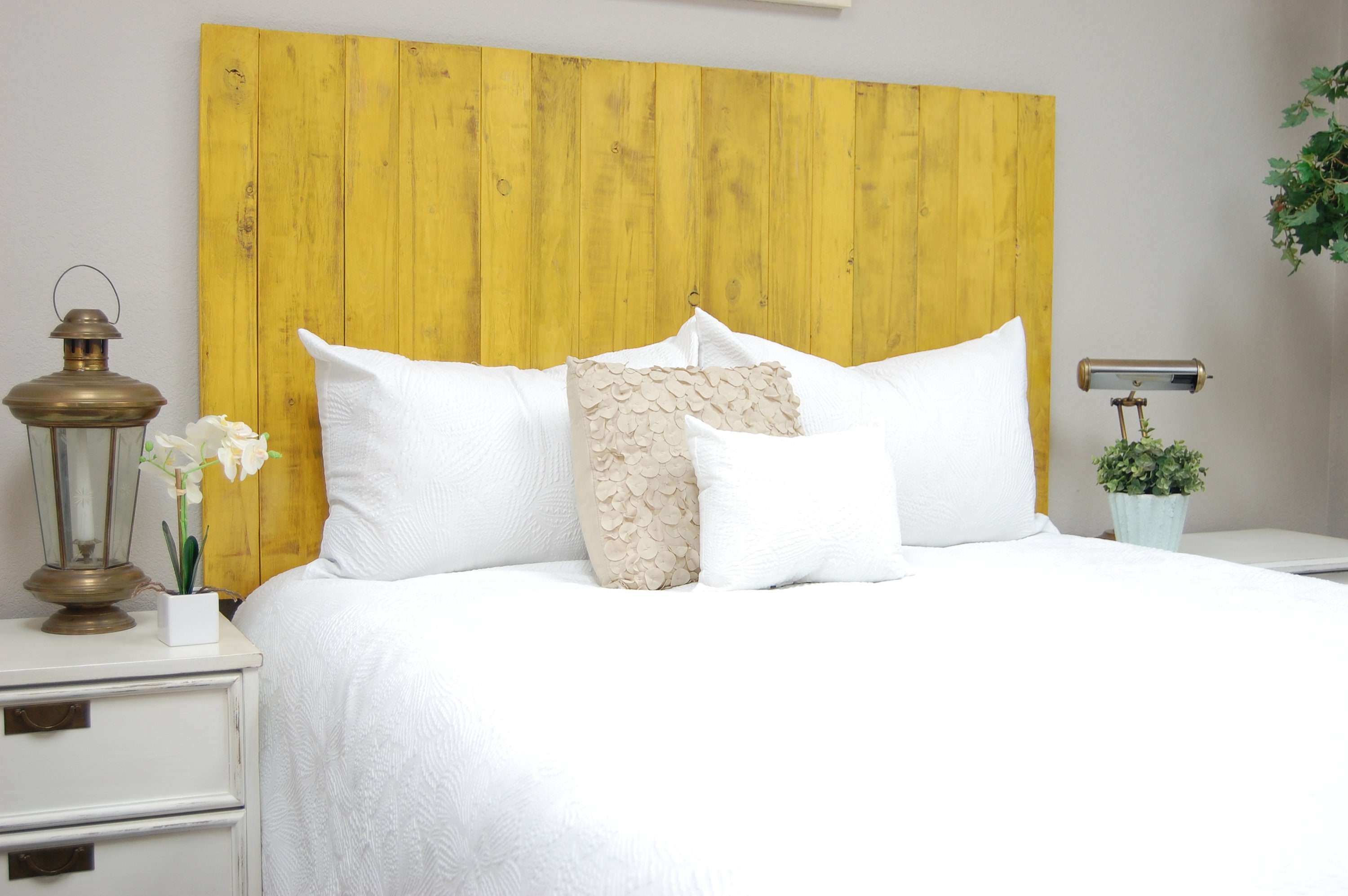 Yellow Headboard Weathered Leaner Style Handcrafted. Leans Etsy