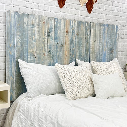 Barn Walls Weathered Collection Solid Wood Panel Headboard Etsy