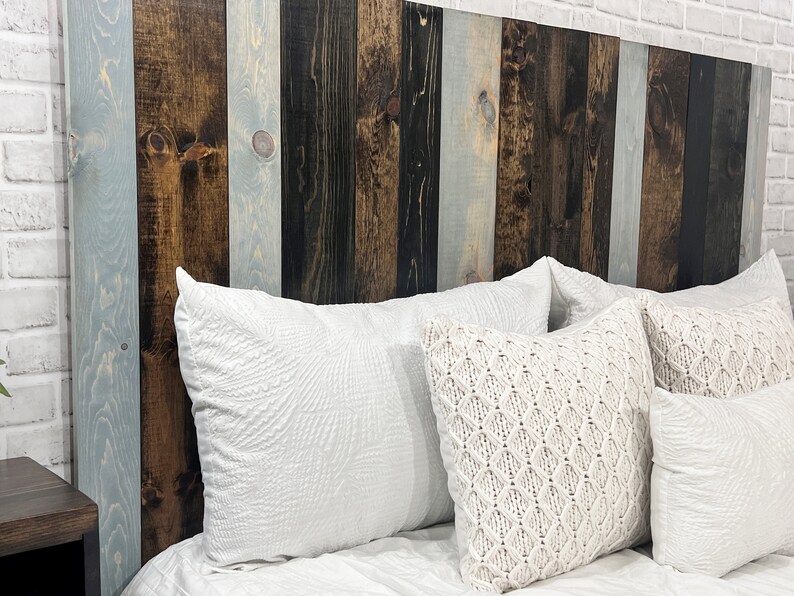 Barn Walls Multicolored Collection Solid Wood Panel Headboard Etsy