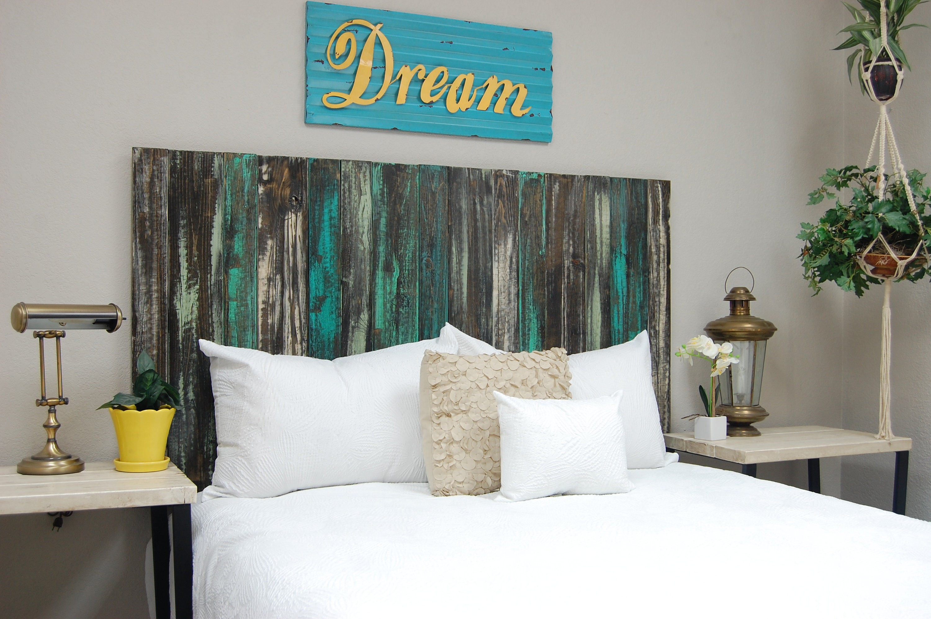 Industrial Mix Headboard Leaner Style Handcrafted. Leans on Etsy