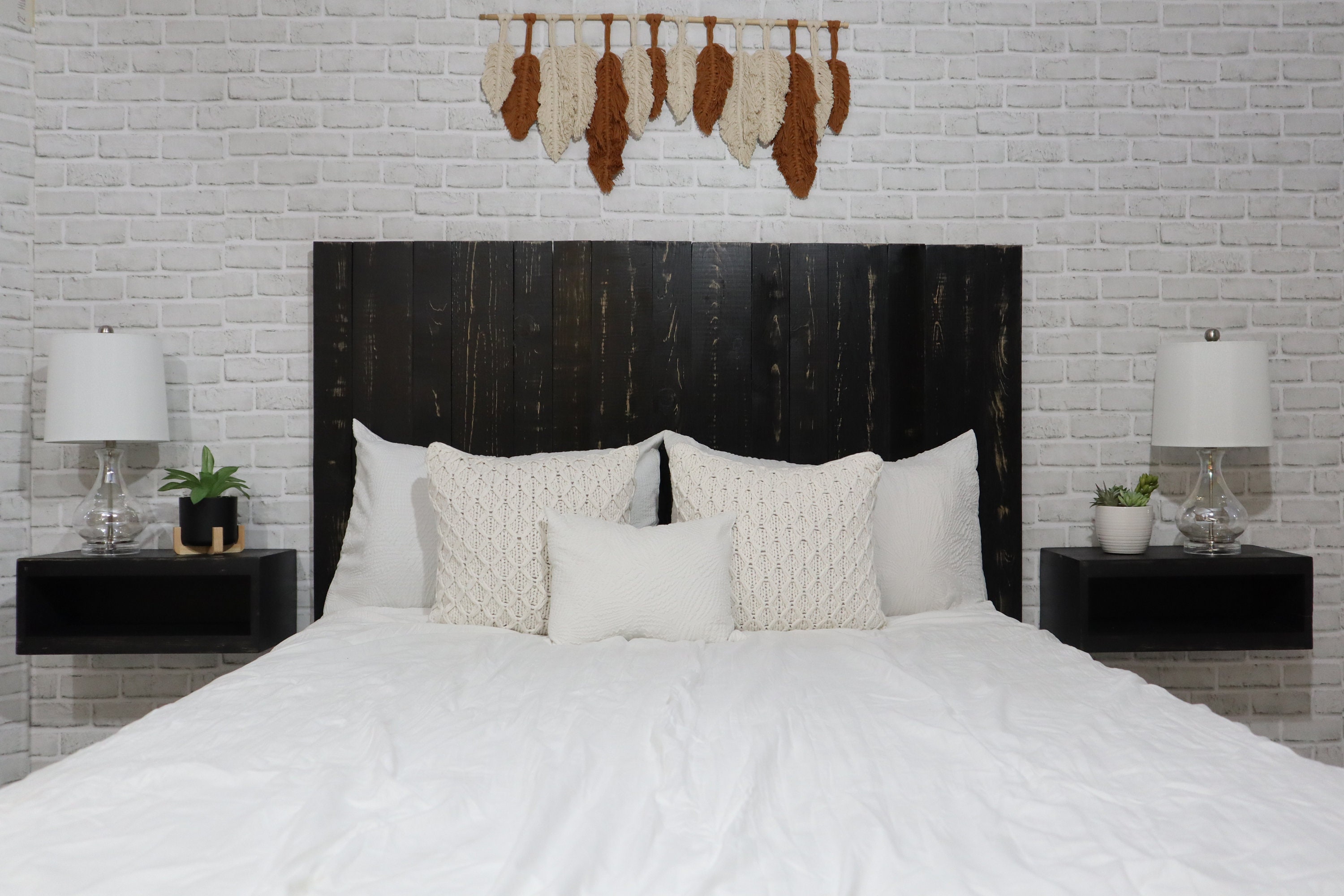 Black Headboard Weathered Leaner Style Handcrafted. Leans on Etsy