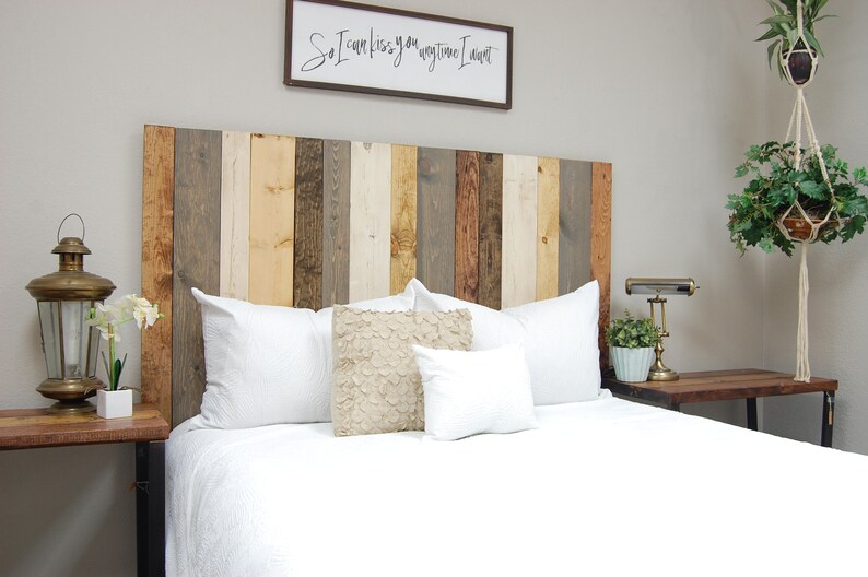 Rustic Mix Headboard Hanger Style Handcrafted. Mounts on Etsy