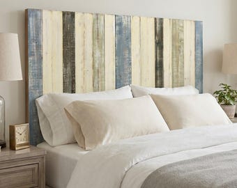 Barn Walls Famhouse Mix Solid Wood Headboard with Smooth Natural Wood Grain, Handcrafted Wall Mounted Panels, Farmhouse Modern Bedroom