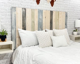 Farmhouse Headboard, Modern Farmhouse Bedroom Furniture Style, Cottage Home Decor Wall Panels for Bed, Real Wood Headboard, Coastal Cowgirl