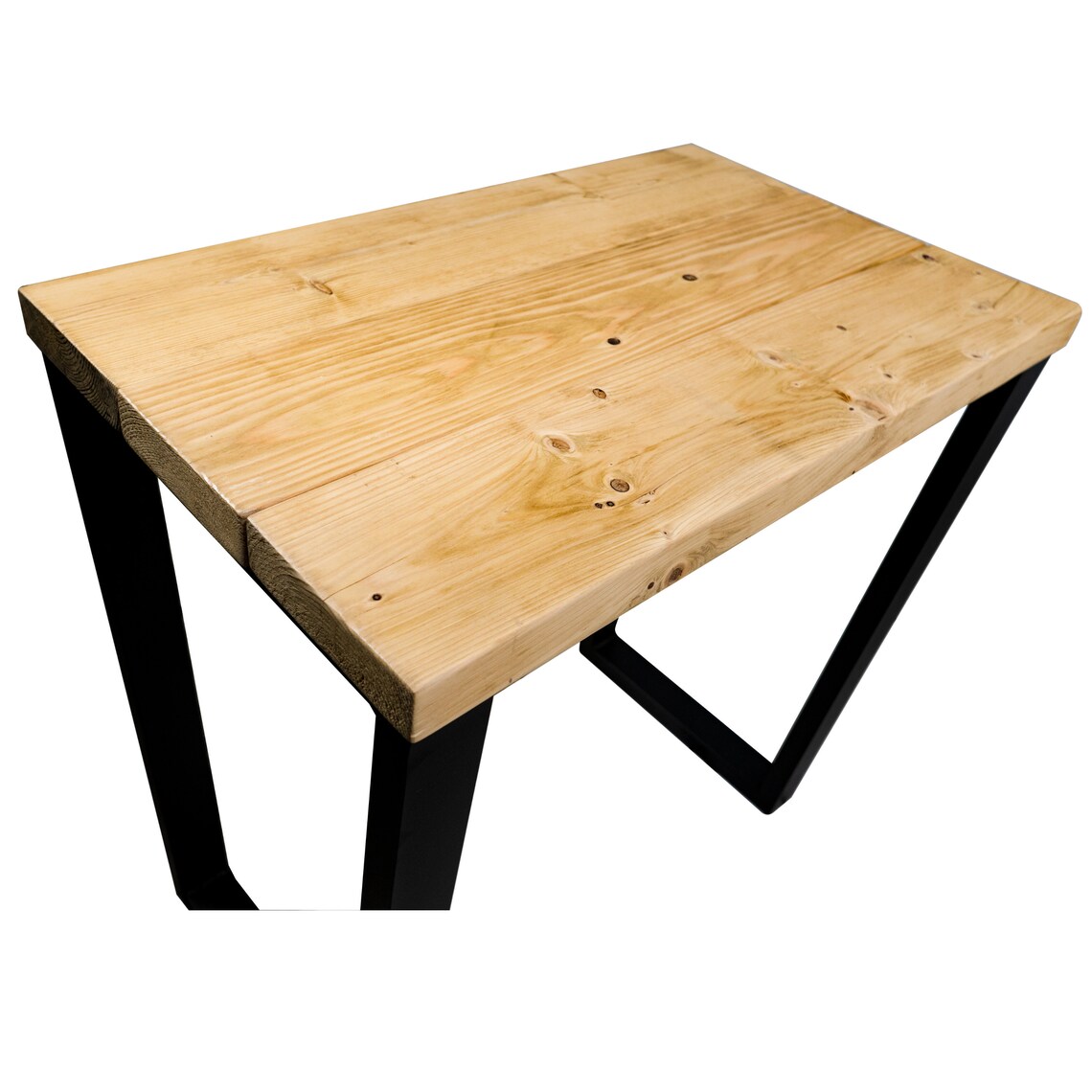 Golden Oak Stain Nightstand. Heavy Duty Industrial Metal Legs. Etsy