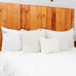 Monarch Orange Headboard, Rustic Style Real Solid Wood Panels, Hangs or Leans on Wall Options, Bedroom Furniture Natural Wood Country Design