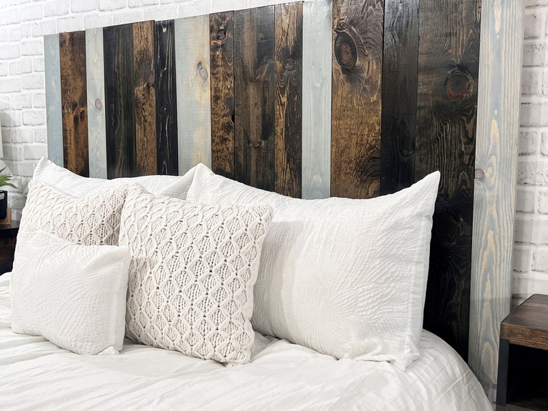 Barn Walls Multicolored Collection Solid Wood Panel Headboard Etsy