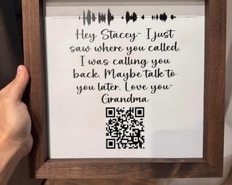12”x12”- Custom Voice Memo Sign, Personalized Soundwave Keepsake, Memorial Soundwave Art, Custom Audio Gift, Voice Recording Gift, Song Soun