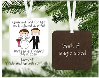 husband and wife ornaments