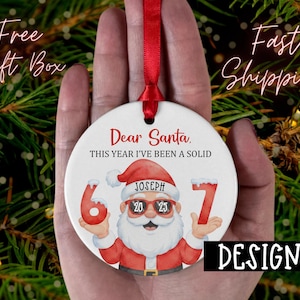 Personalized Six Seven Christmas Ornament, Custom 6 7 Funny Keepsake for kids, Family, Trending Six Seven, Six Seven Gift, 6 7 Ornament Option 8