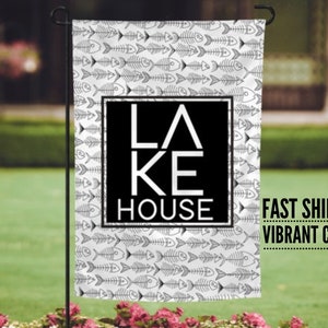 Lake house garden flag, lake garden flag, garden flag, lake house yard flag, yard flag, lake house decor