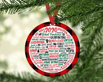 2020 ornament, quarantine ornament, christmas ornament, 2020 remember ornament, funny ornament, fun ornament, 2020 pandemic ornament