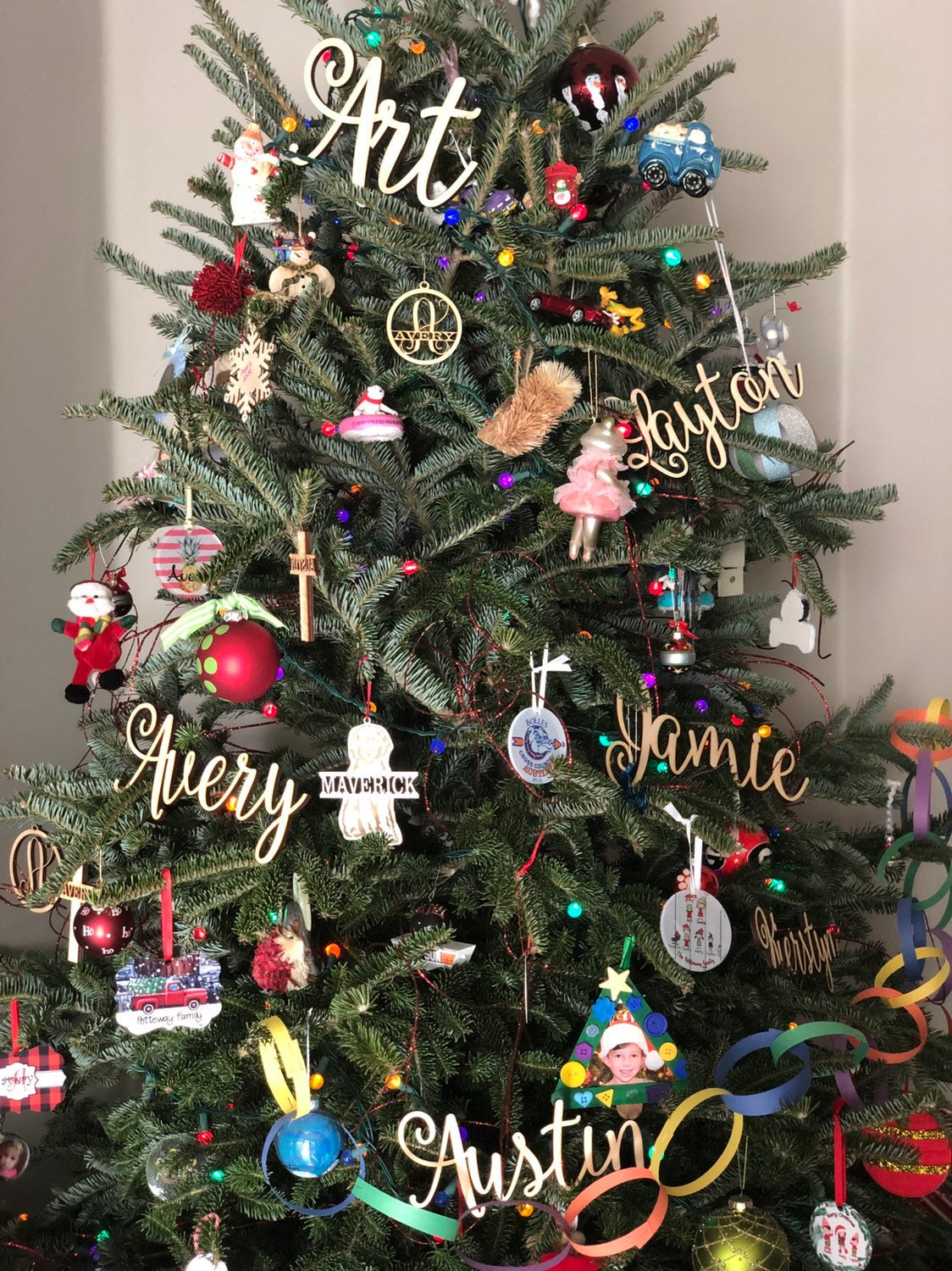 Name Cutouts for Christmas Tree Personalized Ornaments Etsy