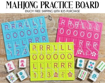 Mahjong Solo Practice Board – Mahjong Training Tool – Mahjong Accessory – American Mahjong Strategy Aid – Player Mahjong Practice Board