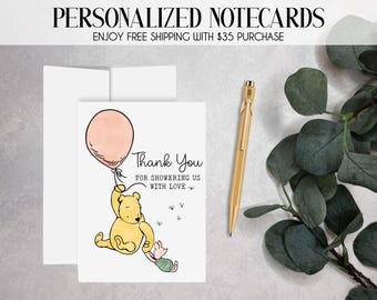 Winnie the Pooh: Thank You Cards, Envelopes, Seals - Etsy
