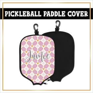 Pickleball Paddle Cover, Personalized Pickleball Paddle Cover, Pickleball Gifts, Padded Pickleball Paddle Cover, Pickleball Lover