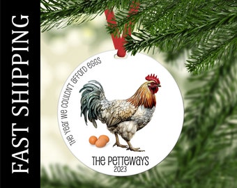 2023 Chicken Ornament, 2023 Remembrance Ornament, Funny 2023 Ornament, The Year We Couldn't Afford Eggs, 2023 Year Ornament, Funny Ornament