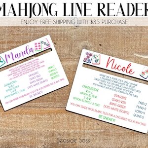 Mahjong Line Reader, Mahjong Accessories, Personalized Mahjong Gifts, Mahjong Line Finder, Mahjong Lover Gift, Mahjong Gift, Mahjong
