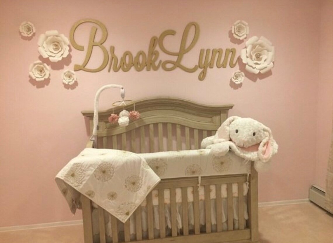 Unpainted Wooden Name Wooden Name Above the Bed Name Nursey Etsy