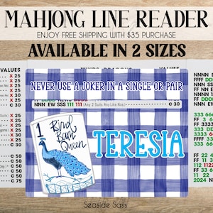 Mahjong Line Reader, Mahjong Accessories, Personalized Mahjong Gifts, Mahjong Line Finder, Mahjong Lover Gift, Mahjong Gift, Mahjong