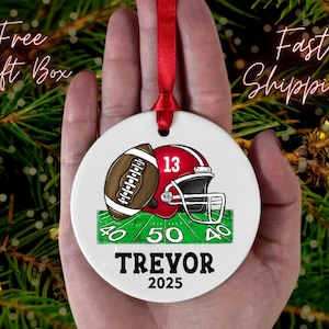 Personalized Football Ornament, Football Ornament, Football Gift, Boys Ornament, Football Team, Football Team Sports Gift, Senior Gift