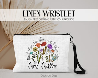 Personalized Teacher Bag, Teacher Gift Ideas, Teacher Appreciation Gift, Favorite Teacher Bag, Pencil Pouch, End Of School Gift, Teacher Bag
