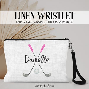Personalized Golf Bag, Girls Golf Weekend Gifts, Golf Team Gift, Personalized Bag, Personalized Wristlet, Golf Lover Gift