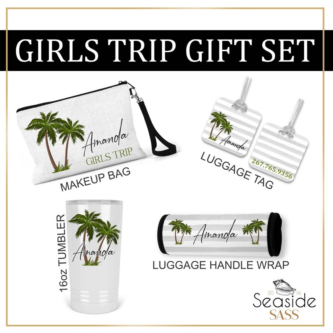 Personalized Palm Tree Gift Set Custom Palm Tree Gifts Beach Etsy