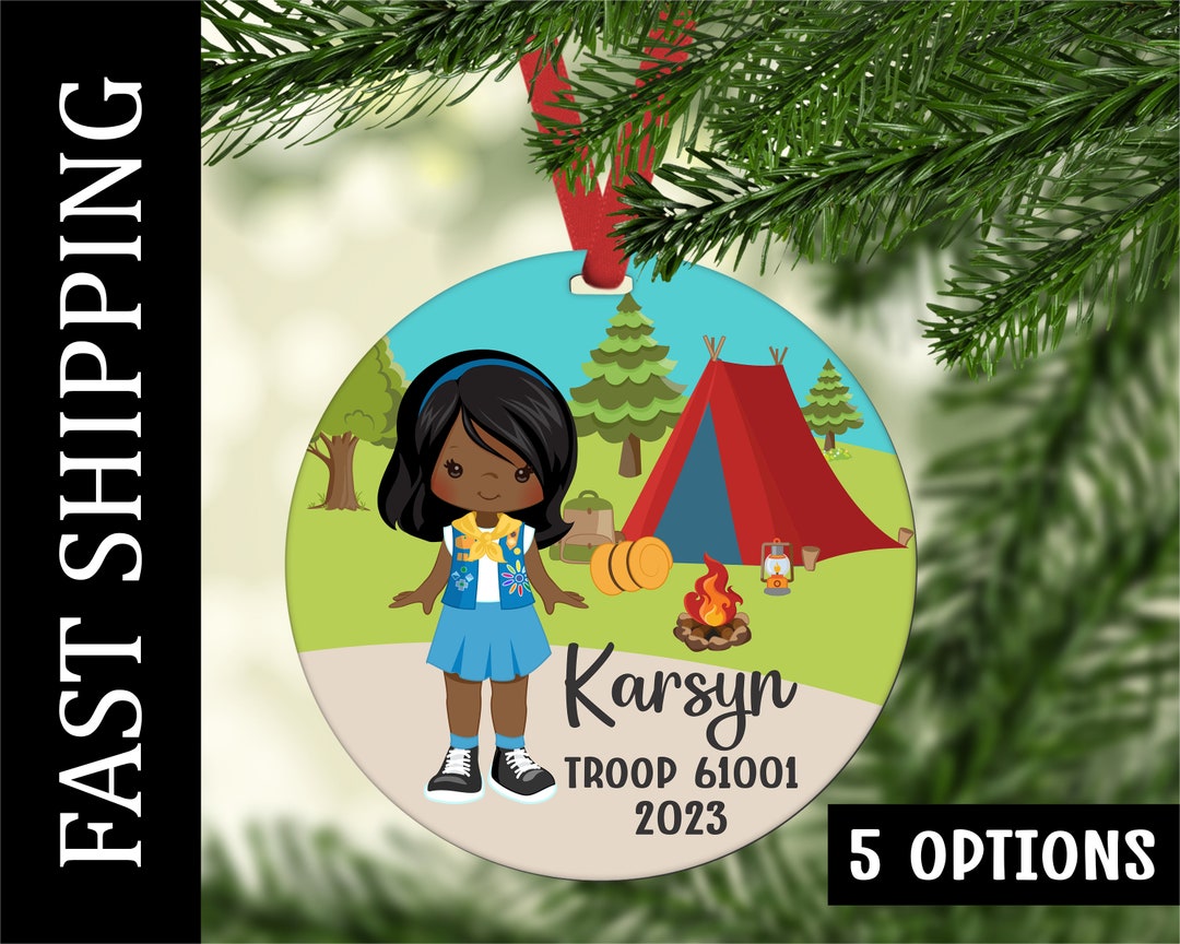 Personalized Daisies Scout Ornament, Girl Scout Gift, Troop Gift, Daisies, Girl Scouts Ornament