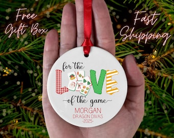 Personalized Mahjong Ornament - Mahjong Gift, Mahjong Group Gift, Mahjong Teacher Gift, Mahjong Christmas Gift, Mahjong Ornament