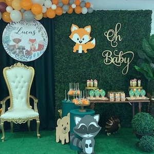 Oh baby back drop, oh baby wooden cutout, oh baby, baby shower decorations, baby shower backdrop, oh baby backdrop, oh baby sign, image 2