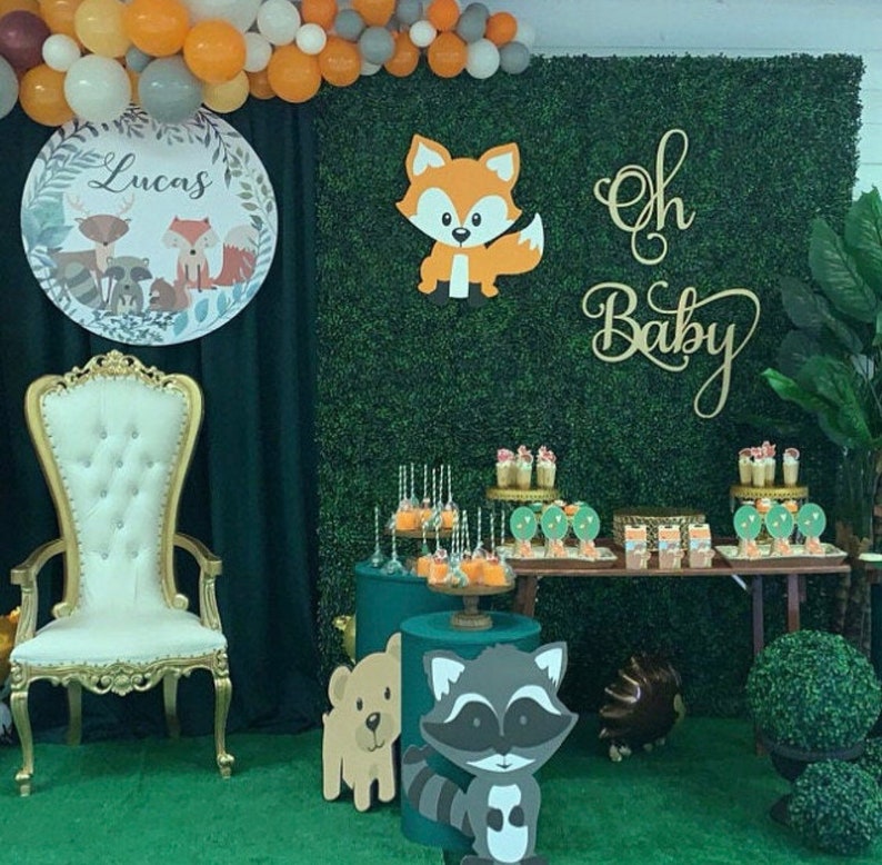 Oh baby back drop, oh baby wooden cutout, oh baby, baby shower decorations, baby shower backdrop, oh baby backdrop, oh baby sign, image 2