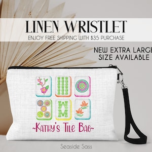 Personalized Mahjong Tile Bag, Personalized Mahjong Zipper Pouch, Mahjong Tile Bag, Game Tile Bag, Mahjong Gifts, Mahjong Lover, Mahjong