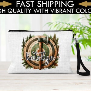 Personalized Axe Throwing Bag, Axe Throwing Gifts, Personalized Bag, Personalized Axe Bag, Personalized Wristlet, Axe Throwing Lover