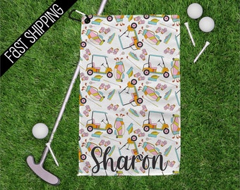 Golf Towel, Personalized  Golf Towel, Golf Gift, Golf, Personalized Towel, Sports Towel, Golf Accessories, Golf Gifts, Women's Golf Towel