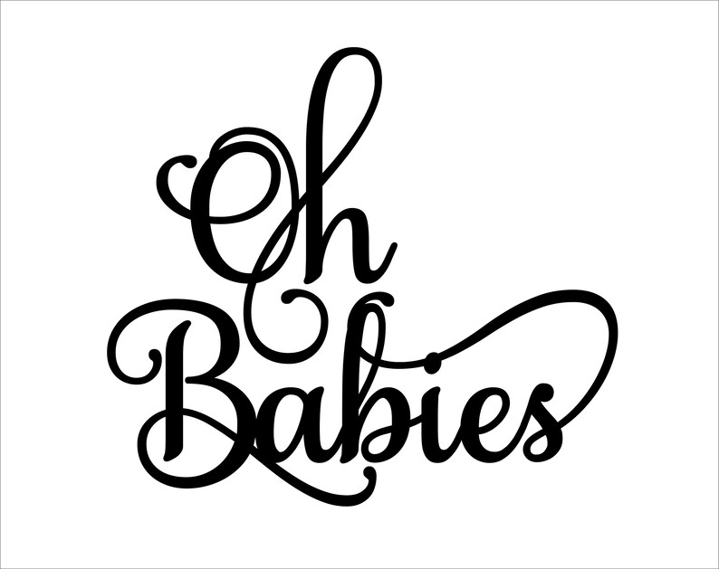 Oh Babies Back Drop Oh Babies Wooden Cutout Oh Babies Etsy