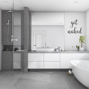 Get Naked Bathroom Sign, Get Naked Sign, Wooden Get Naked Sign