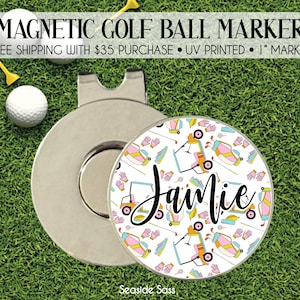 Personalized Golf Ball Marker, Girls Golf Weekend Gifts, Golf Gift, Personalized Ball Marker, Personalized Golf Gift, Golf Lover Gift
