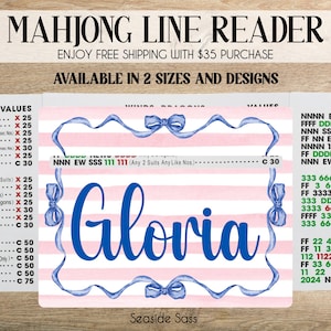 Mahjong Line Reader, Mahjong Accessories, Personalized Mahjong Gifts, Mahjong Line Finder, Mahjong Lover Gift, Mahjong Gift
