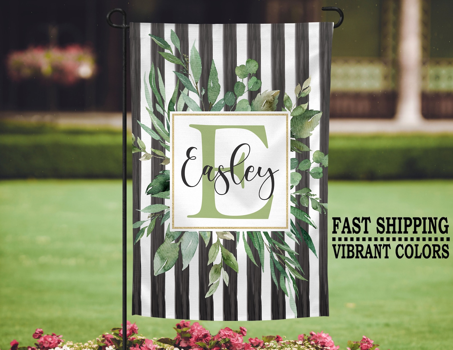 Personalized Garden Flag, Garden Flag, Porch Flag, Farmhouse Garden Flag, Yard Decor, Personalized Yard Flag. Welcome Flag - Vertical, Printed on 2 sides
