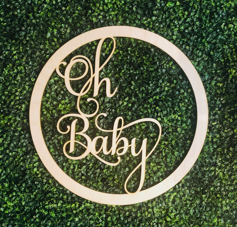 Oh Baby Back Drop Oh Baby Wooden Cutout Oh Baby Shower Etsy