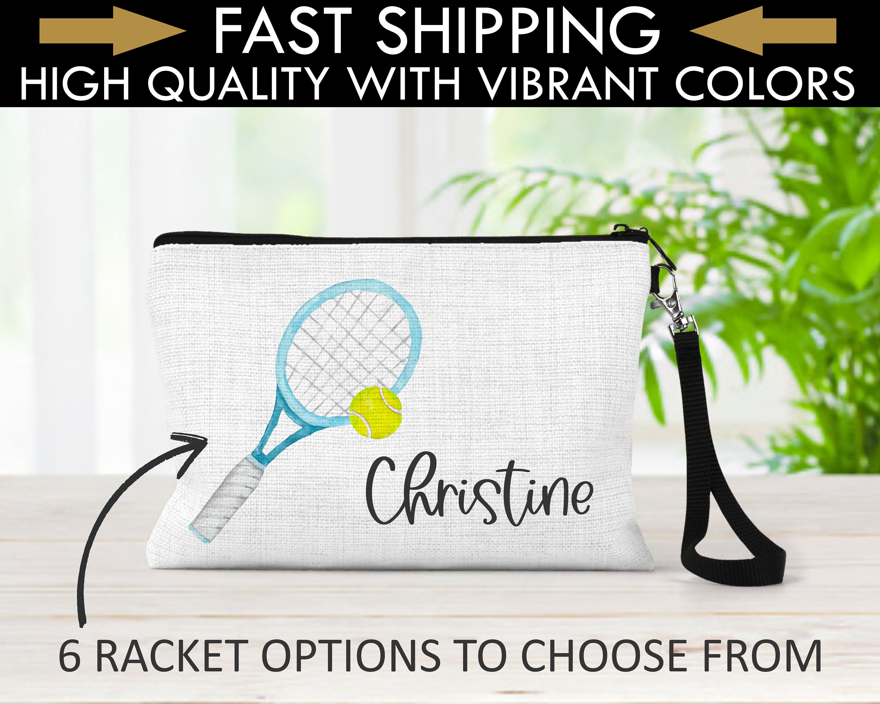 Plastic Tennis Racket Bag Tag Custom Printed with your Logo
