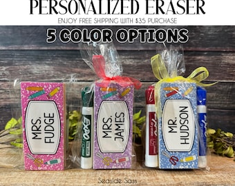 Personalized Teacher Eraser, Teacher Supply, Eraser with expo marker, Teacher Gift, Teacher appreciation gift, Teacher Christmas Gift
