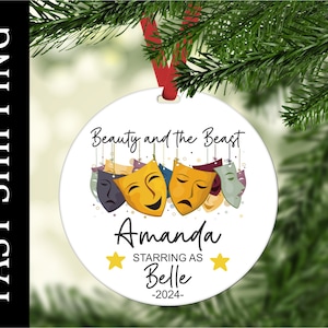 Theater ornament, Actor Actress Ornament, Personalized Broadway Ornament, Personalized now Playing Ornament, Personalized Marquee Ornament