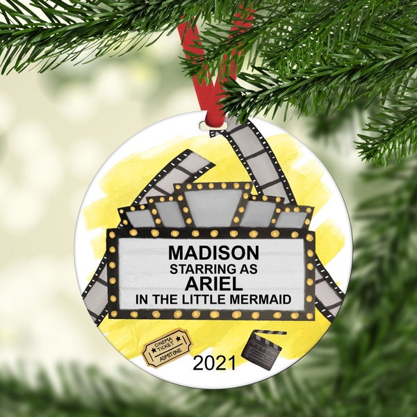 Theater ornament, Actor Actress Ornament, Personalized Broadway Ornament, Personalized now Playing Ornament, Personalized Marquee Ornament