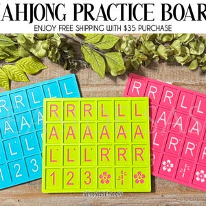 Mahjong Solo Practice Board – Mahjong Training Tool – Mahjong Accessory – American Mahjong Strategy Aid – Player Mahjong Practice Board
