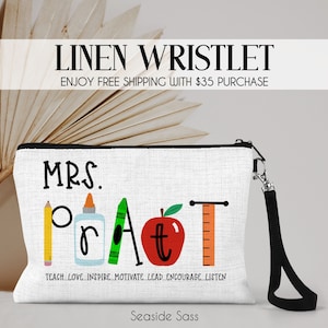Personalized Teacher Survival Kit Bag, Teacher Gift Ideas, Teacher Appreciation Gift, Favorite Teacher Bag, Pencil Pouch, End Of School Gift