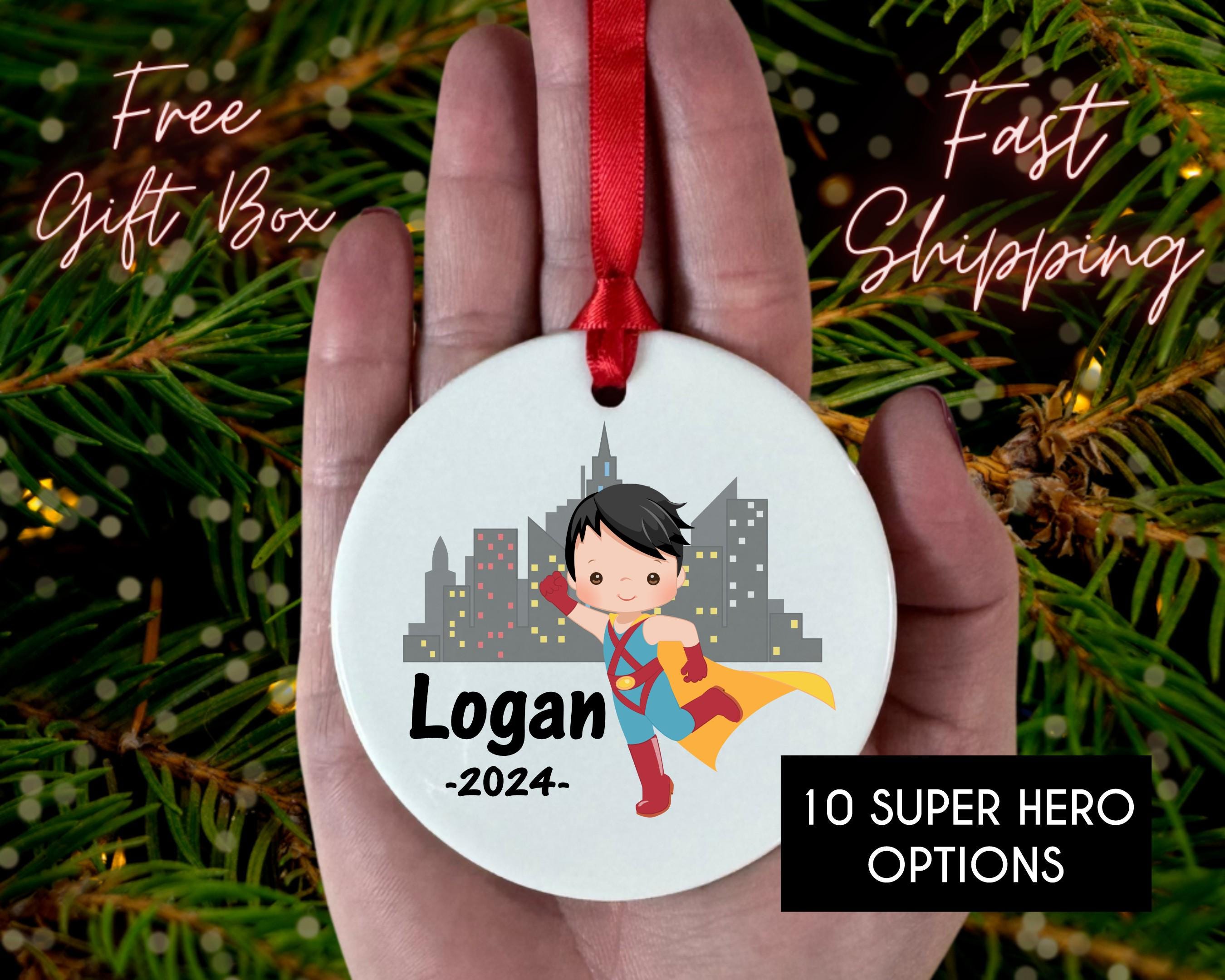 Boys Superhero Kids Ornament, Super Hero Gift, Superhero Gifts, Boys Ornament, Kids Christmas Keepsake Ornament, Superhero Lover